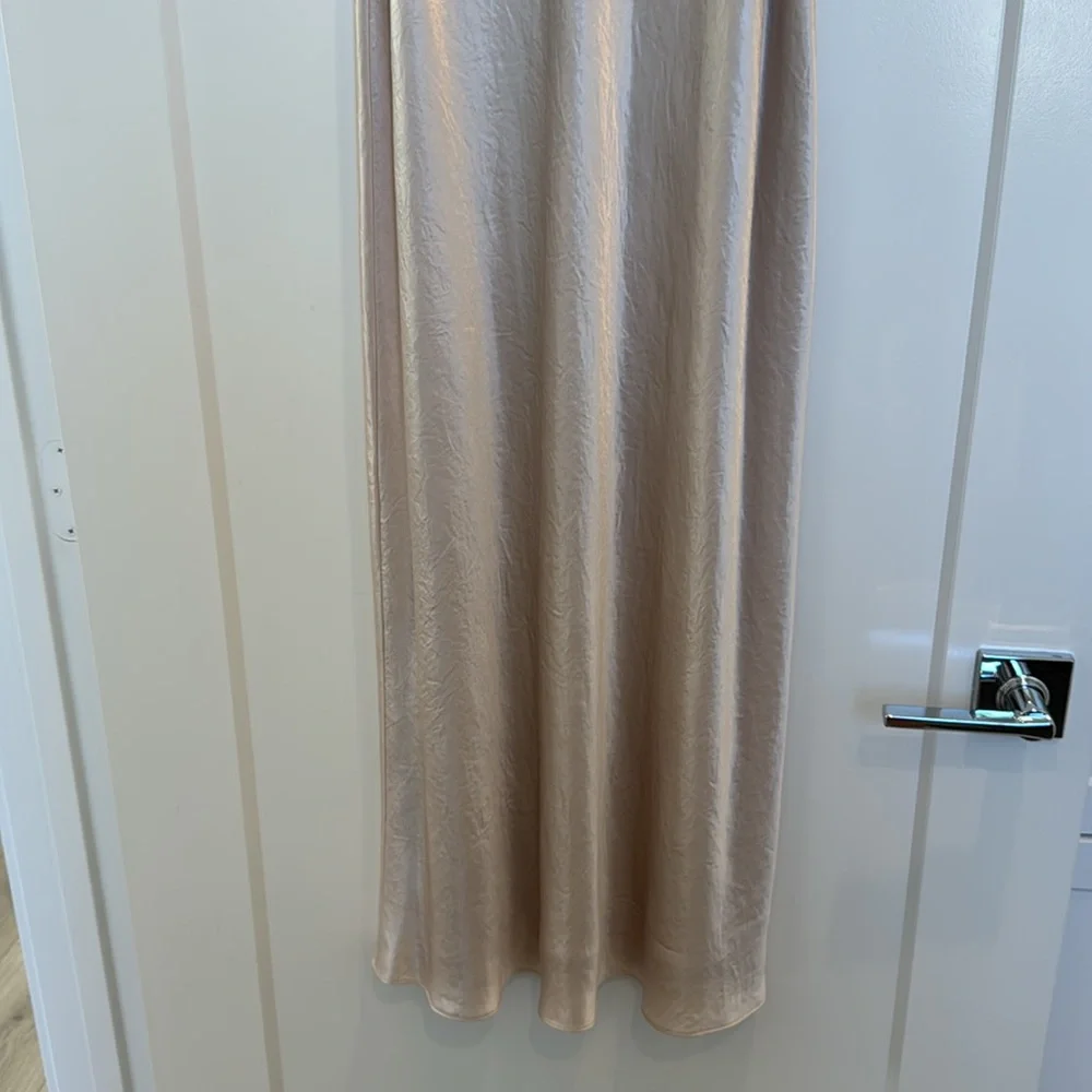 Vince Champagne Beige satin Slip Dress - Picture 3 of 8